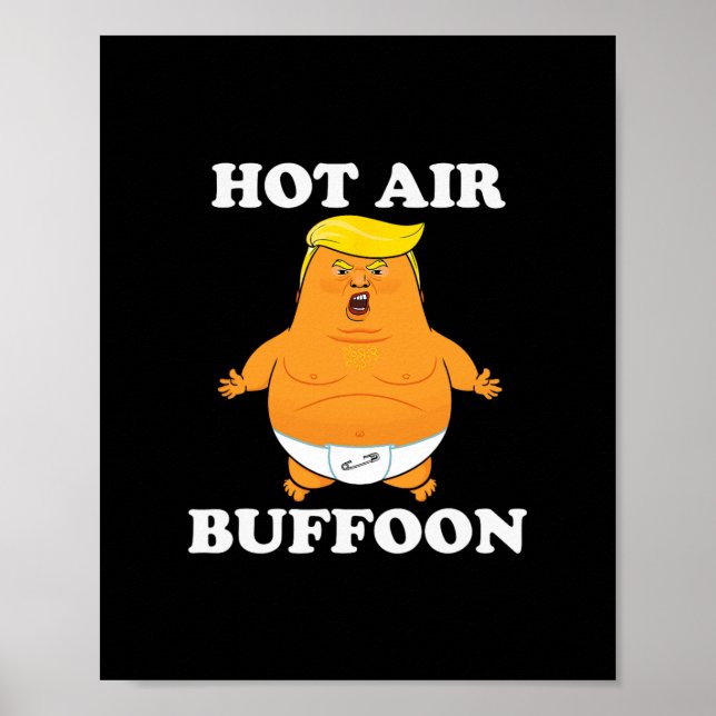 Póster Funny Trump Lloon Hot Air Buffoon  (Frente)