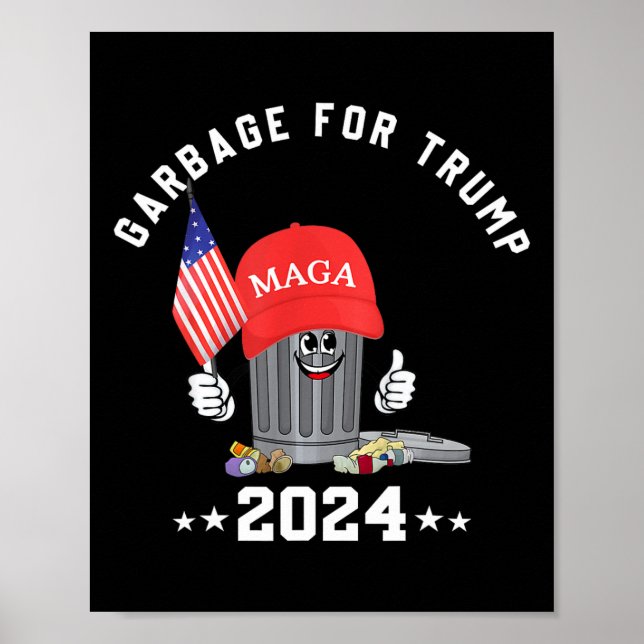 Póster Funny Trump Mega Garge Can Cartoon Character Ameri (Frente)