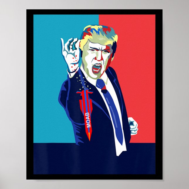 Póster Funny Trump Moab  (Frente)