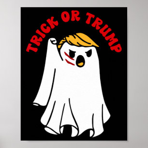 Póster Funny Trump o Trump en la lucha contra el fantasma