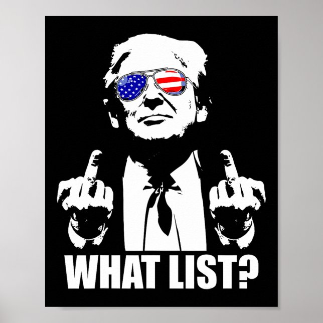 Póster Funny Trump What List 1  (Frente)