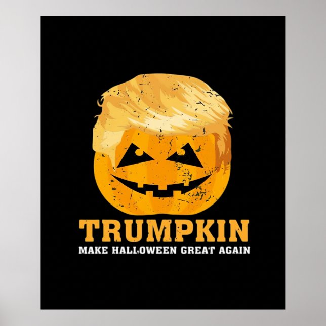 Póster Funny Trumpkin vuelve a hacer grande a Halloween (Frente)