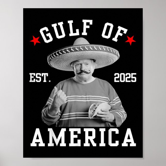 Póster Funny Trumpshirt Golfo De EEUU Funny Mexico (Frente)