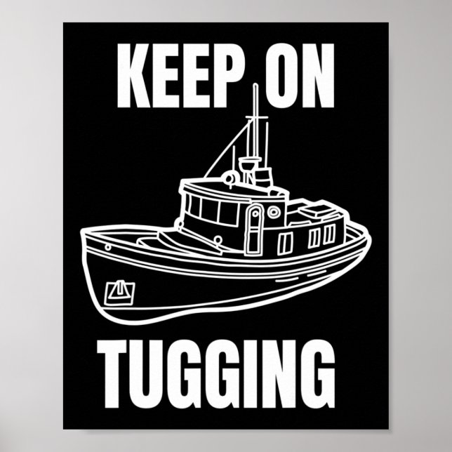 Póster Funny Tug Boat Captain Graphic  (Frente)