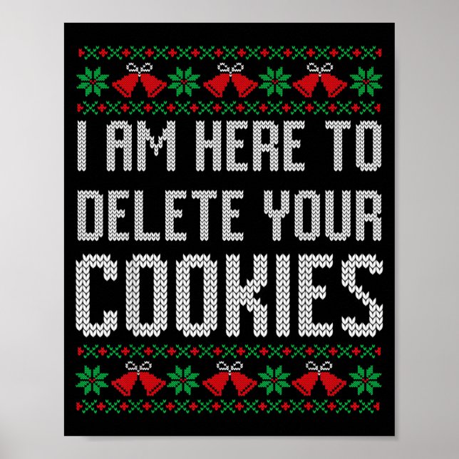 Póster Funny Ugly Christmas Sweater Computer Geek Christm (Frente)