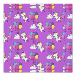 Póster Funny Unicorn Pattern Magic Horse
