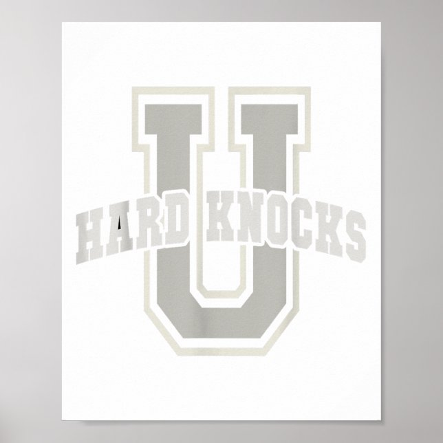 Póster Funny University Of Hard Knocks Affirmation Colleg (Frente)