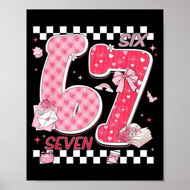 Póster Funny Valentine 67 Six Seven Meme Nk Bow Boy Girl  (Frente)