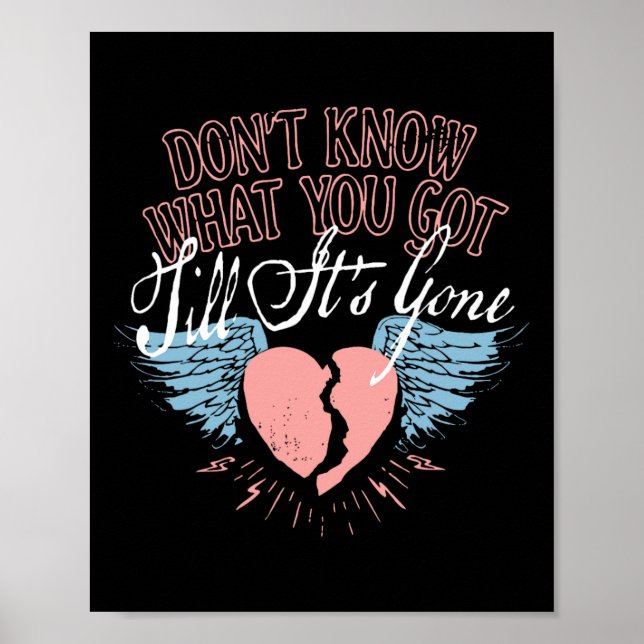 Póster Funny Valentine Don't Know What You Got Till It's  (Frente)