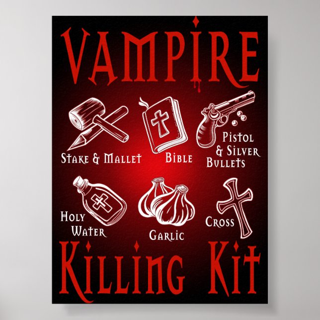 Póster Funny Vampire Killing Kit (Frente)