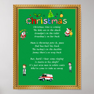 Póster Funny Verse Navidades