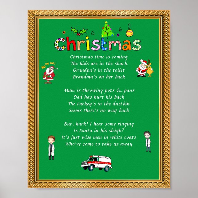 Póster Funny Verse Navidades (Frente)