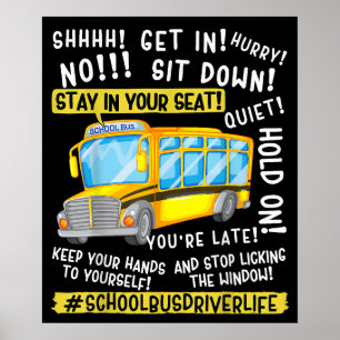 Póster Funny Vida De Conductor De Autobuses El Último Día