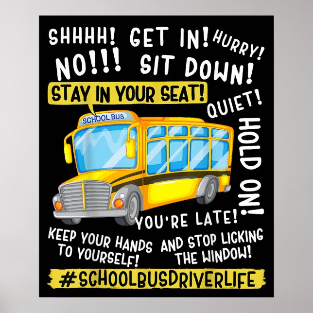 Póster Funny Vida De Conductor De Autobuses El Último Día (Frente)