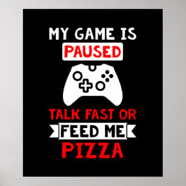 Póster funny video gamer word art 