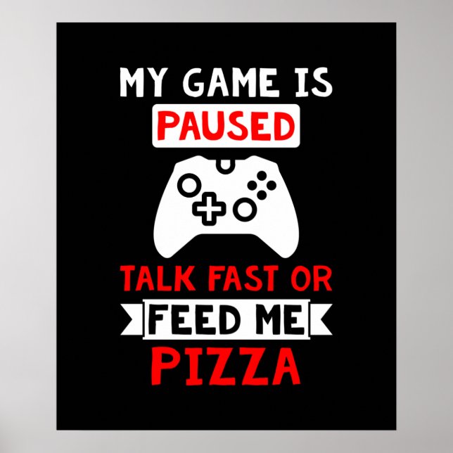 Póster funny video gamer word art  (Frente)