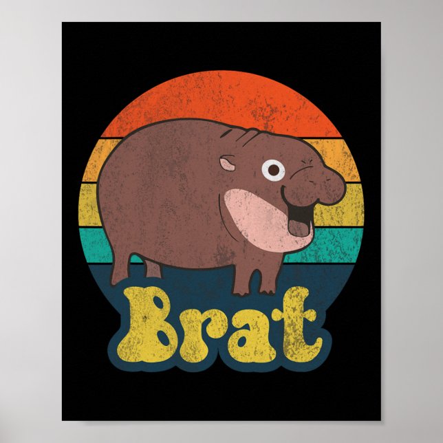 Póster Funny Vintage Brat Ba (Frente)