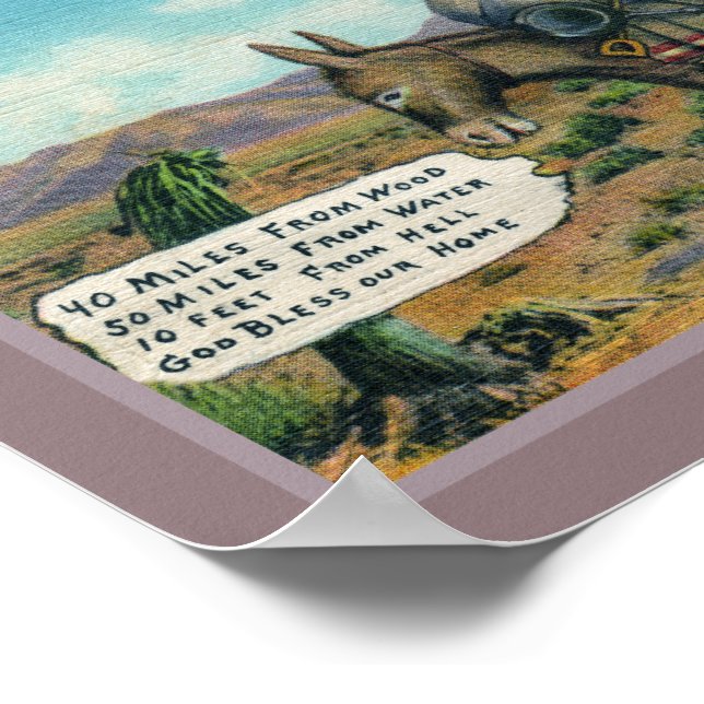 Póster Funny Vintage Desert Poster (Esquina)