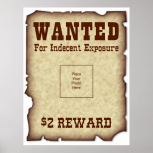 Póster Funny Wanted Poster