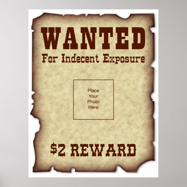Póster Funny Wanted Poster (Frente)