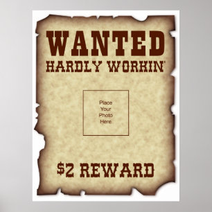 Póster Funny Wanted Poster
