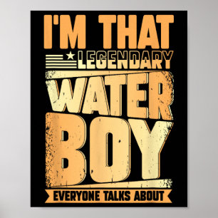 Póster Funny Waterboy Football Team Manager Hydrate Spe