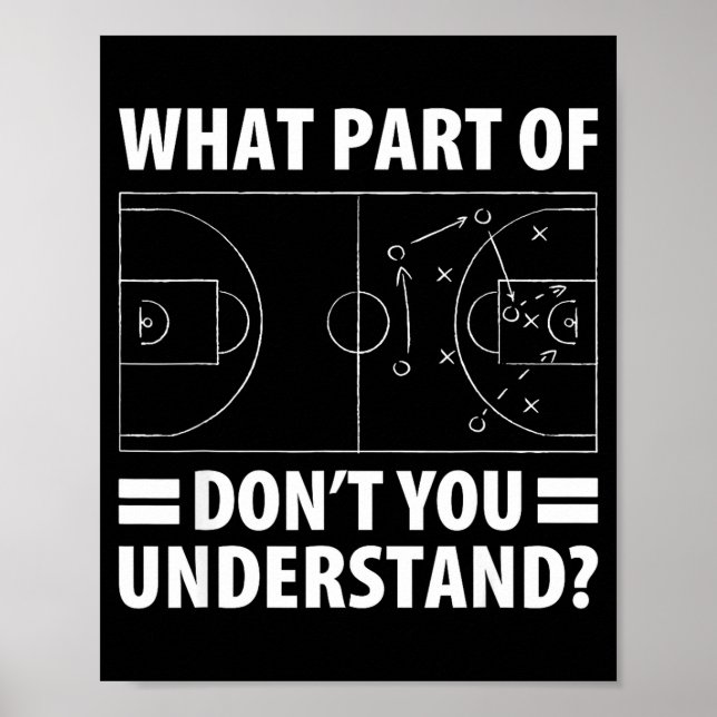 Póster Funny What Part Of Basketball Don't You Understand (Frente)