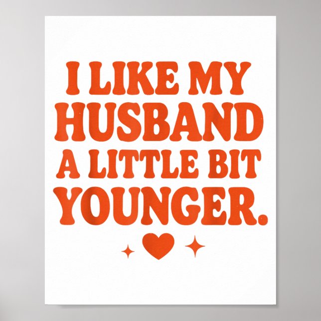Póster Funny Wife Husband I Like My Husband A Little Bit  (Frente)