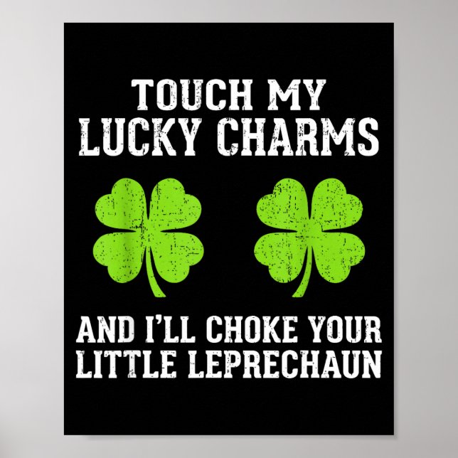 Póster Funny womens st patrick's day irish shamrock st (Frente)