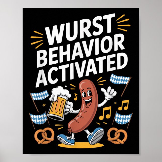 Póster Funny Wurst Behavior Activated Funny (Frente)