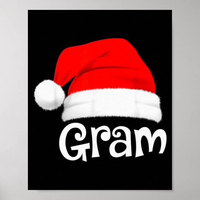 Póster Funny Xmas Pajama Group Matching Gram Christmas Ha (Frente)