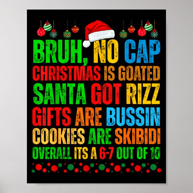 Póster Funny Xmas School Generation Alpha Gen A Slang Chr (Frente)