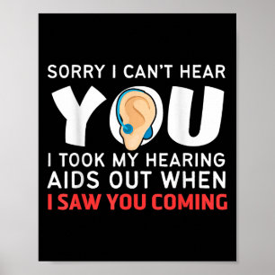 Póster Funny y humorística ropa de medicina lo siento no