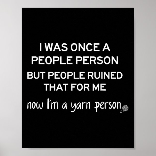 Póster Funny Yarn Person Knitting Crochet Humor Gift For  (Frente)