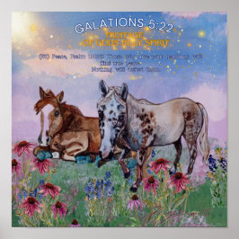 Póster Furia de los dioses Espíritu Santo caballos de paz