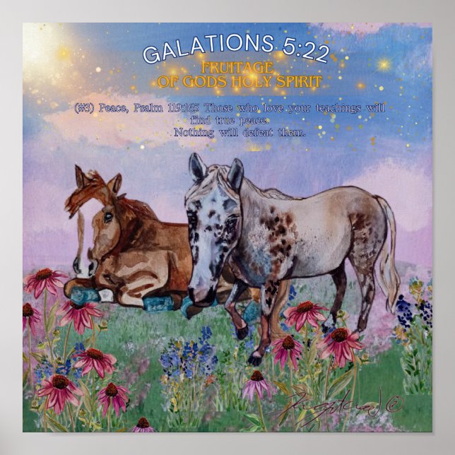 Póster Furia de los dioses Espíritu Santo caballos de paz (Frente)