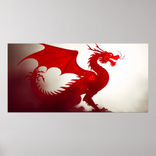 Póster Furia del Dragón Carmesí