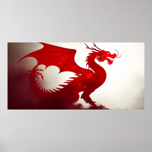 Póster Furia del Dragón Carmesí (Frente)