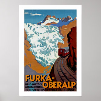 Póster Furka-Oberalp Suiza