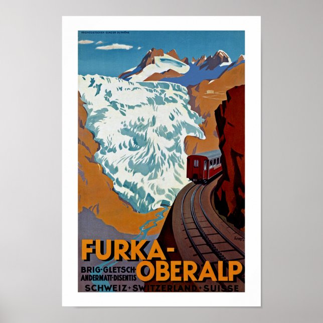 Póster Furka-Oberalp Suiza (Frente)
