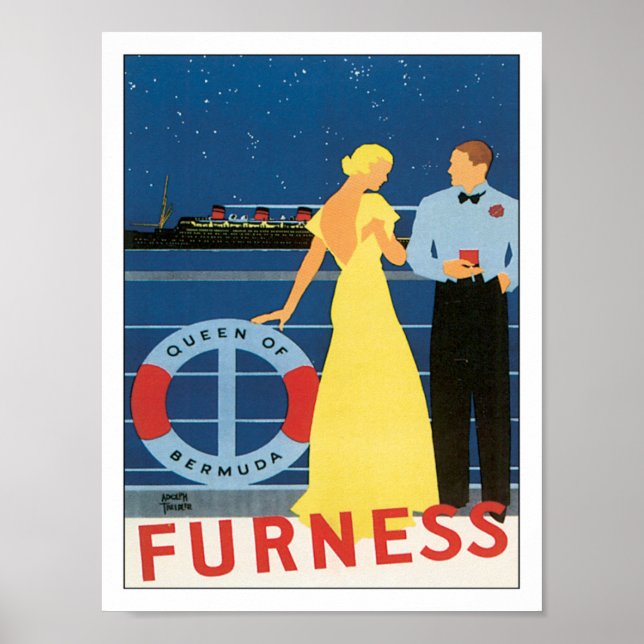 Póster Furness vintage Bermuda (Frente)
