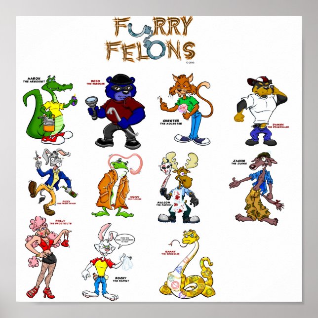 Póster Furry Felons (Frente)