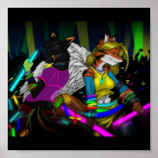 Póster Furry Rave
