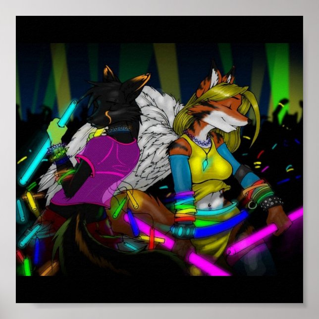 Póster Furry Rave (Frente)