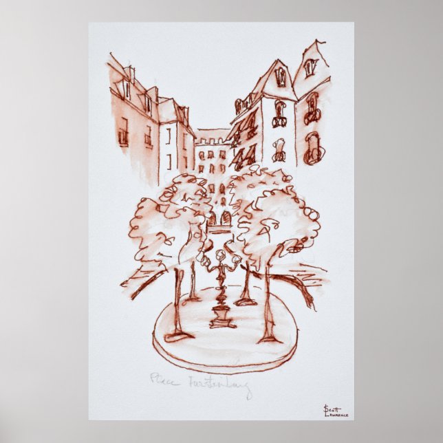 Póster Furstenberg, Iglesia de Saint-Germain-des-Pres, Pa (Frente)