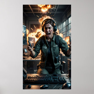 Póster Fury in the Firestorm Gaming Room Poster