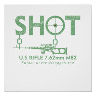 Póster Fusil de francotirador 7.62 M82 Fuerza Militar