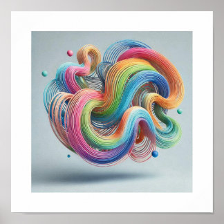 Póster Fusión abstracta única