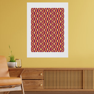 Póster Fusión Cultural Geométrica Sin Costuras