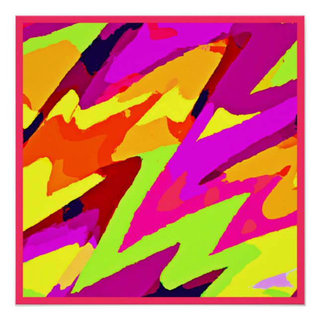 Póster Fusión de arte cromático (Anverso)